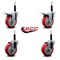 Service Caster 4'' Red Poly Swivel 3/4'' Expanding Stem Caster Set 2 Total Lock Brakes, 4PK SCC-EXTTL20S414-PPUB-RED-2-S-2-34 - alternate 5